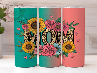 Floral Mom 20oz Tumbler Wrap, Mother's Day Tumbler, 20oz Tumbler, Sublimation Wrap, Gift for Mom, Custom Tumbler, Mom Gift Sublimation Lara' s Designs 