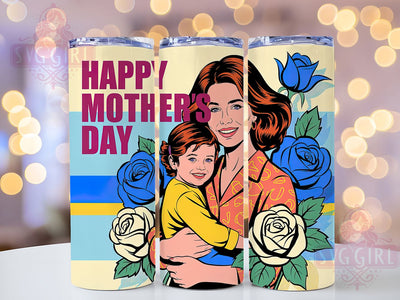 Floral Mom & Child 20oz Tumbler, Floral Mom, Mother Holding Child, Happy Mother's Day, Sublimation Design, Tumbler Wrap, Gift For Mom Sublimation SvggirlplusArt 