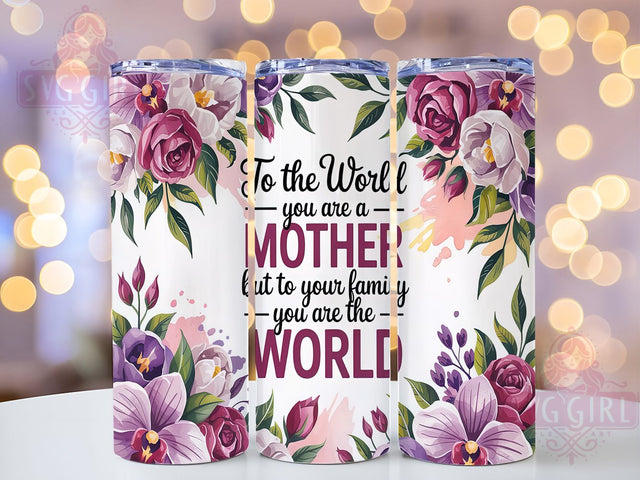 Floral Mom Motherhood 20oz Tumbler, Motherhood Tumbler, 20oz Sublimation Wrap, Mom Quote Tumbler, Family Love Design, Mom Life Drinkware, Mother's Day Gift Sublimation SvggirlplusArt 
