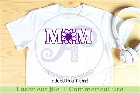 Floral MOM SVG, Laser Cut Mom Sign, Mother’s Day Hanging SVG APInspireddesigns 