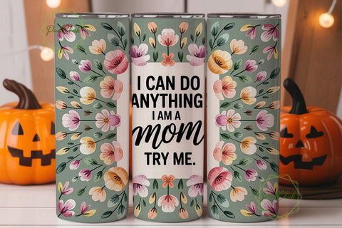 Floral Mom Tumbler Wrap 20oz Sublimation PixelChick 