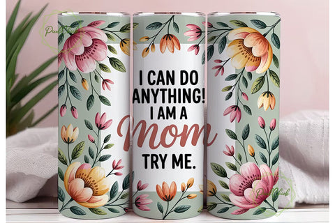 Floral Mom Tumbler Wrap 20oz Sublimation PixelChick 