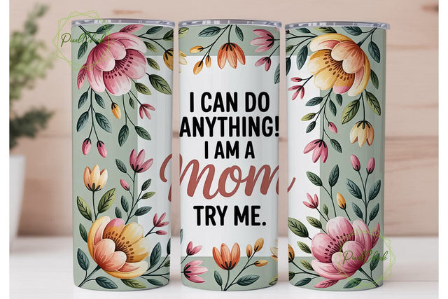 Floral Mom Tumbler Wrap 20oz Sublimation PixelChick 