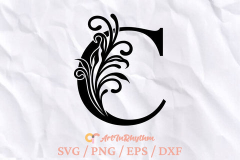 Floral Monogram Letters Svg, Floral Alphabet Monogram Svg, Monograms Svg SVG Artinrhythm shop 