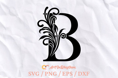 Floral Monogram Letters Svg, Floral Alphabet Monogram Svg, Monograms Svg SVG Artinrhythm shop 