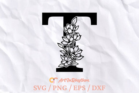 Floral Monogram Letters Svg, Monogram Font Svg, Alphabet Svg, Monograms Svg SVG Artinrhythm shop 