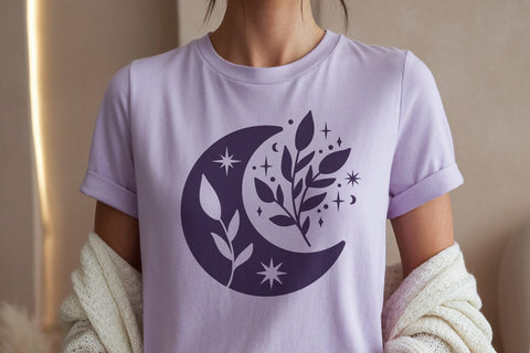 Floral Moon SVG Bundle | Boho Celestial Cut Files SVG Tafti Art 