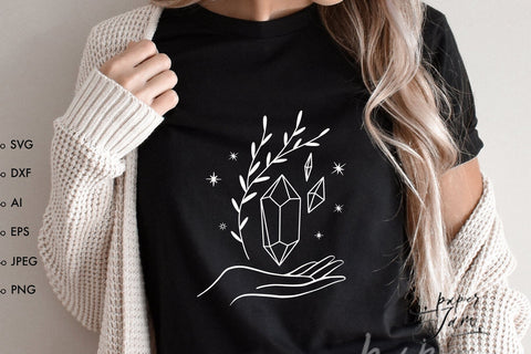 Floral moon svg Moon phase svg Celestial svg png SVG Paperjamlab 