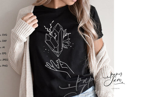 Floral moon svg Moon phase svg Celestial svg png SVG Paperjamlab 