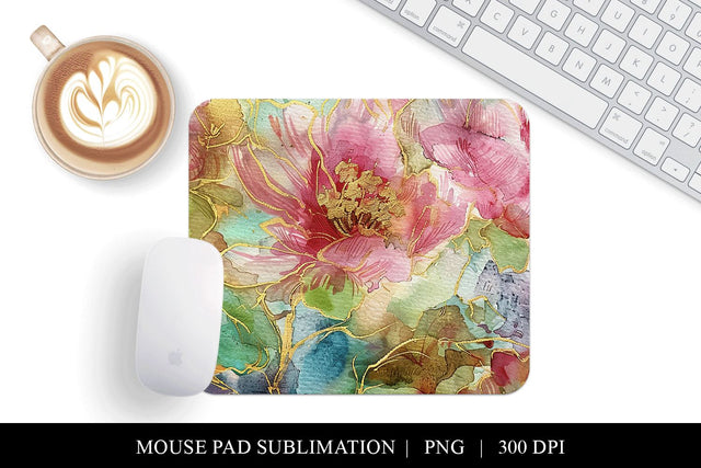 Floral Mouse Pad Design, Digital Download Sublimation BijouBay 