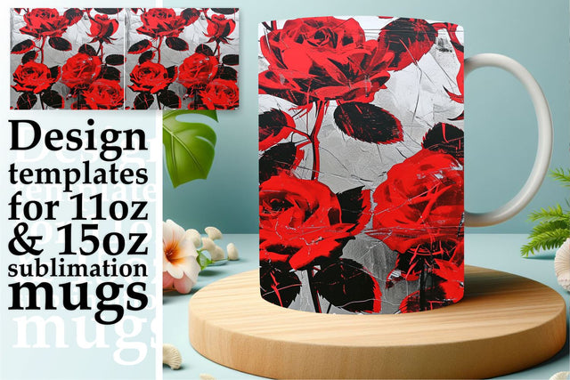 Floral Mug Design 3D Sublimation Sublimation afrosvg 