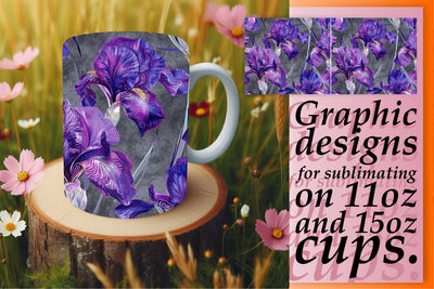 Floral Mug Wrap 3D Design Sublimation afrosvg 