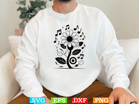 Floral Music Symbols Svg Bundle, Music Lover Shirt, Music Clipart SVG Creativeart88 