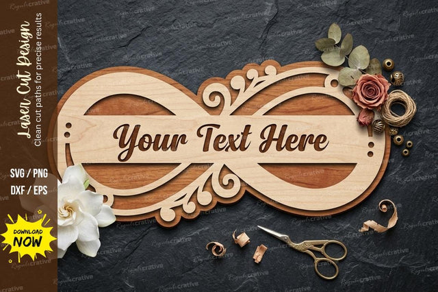 Floral Name Plate laser Cut svg Cutting file SVG Regulrcrative 