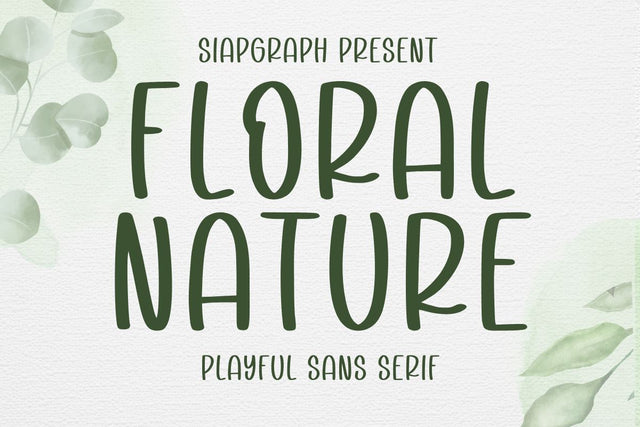 Floral Nature Font Masyafi Studio 