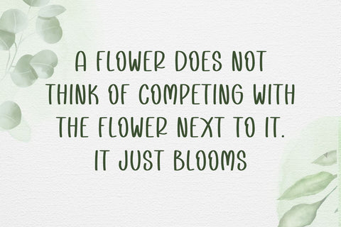 Floral Nature Font Masyafi Studio 