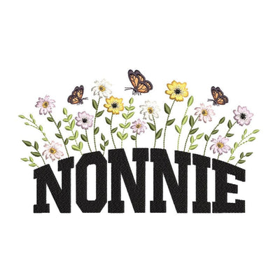 Floral Nonnie Embroidery Design, Mother's Day Embroidery Design, 3 sizes, Instant Download Embroidery/Applique DESIGNS Nino Nadaraia 