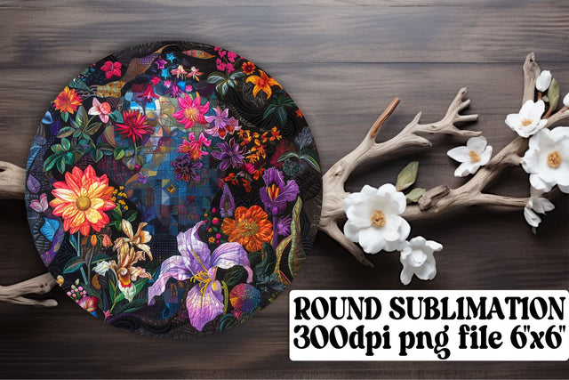 Floral Ornaments Car Coaster Flourish Keychain PNG Sublimation afrosvg 