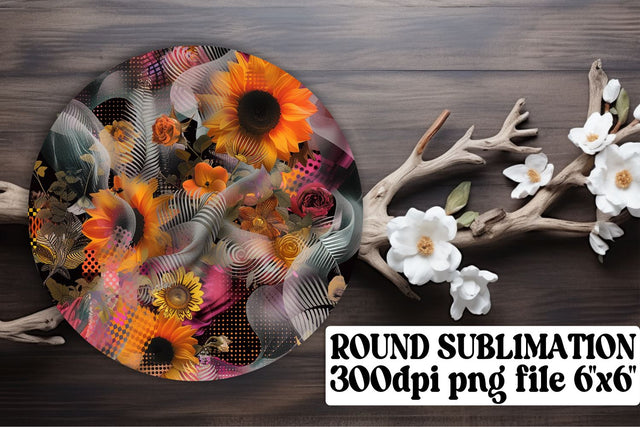 Floral Ornaments Car Coaster Wonderland Keychain PNG Sublimation afrosvg 