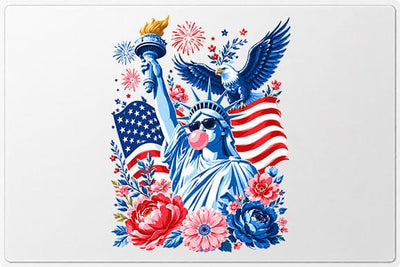Floral Patriotic Statue of Liberty PNG | Americana Sublimation PNG SVG BillahCrafts 