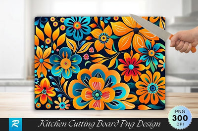Floral Pattern Background Cutting Board Sublimation Regulrcrative 