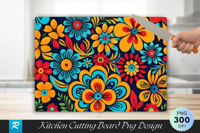Floral Pattern Background Cutting Board Sublimation Regulrcrative 
