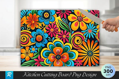 Floral Pattern Background Cutting Board Sublimation Regulrcrative 