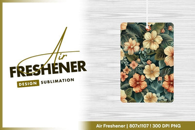 Floral Pattern with Orange and Yellow Flowers and Green Leaves Sublimation Regulrcrative 