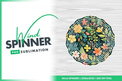 Floral Pattern with Orange Yellow and Green Flowers and Leaves on Dark Background Sublimation Regulrcrative 