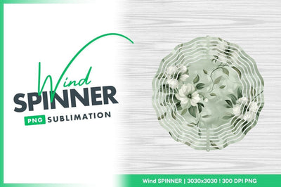 Floral Pattern with White Flowers and Green Leaves on a Light Green Background Sublimation Regulrcrative 