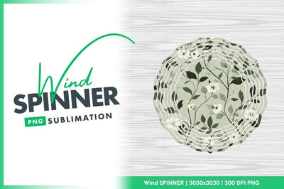 Floral Pattern with White Flowers Green Leaves and Branches on a Light Green Background Sublimation Regulrcrative 
