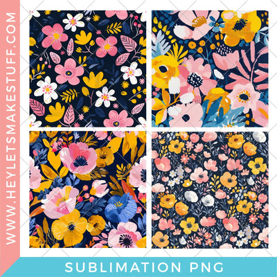 Floral Patterns Set - Sublimation Sublimation Hey Let's Make Stuff 