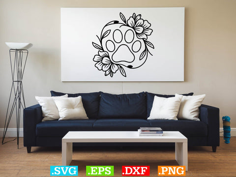 Floral Paws Svg Bundle, Heart With Paws Svg, Pets Lover Svg SVG Creativeart88 