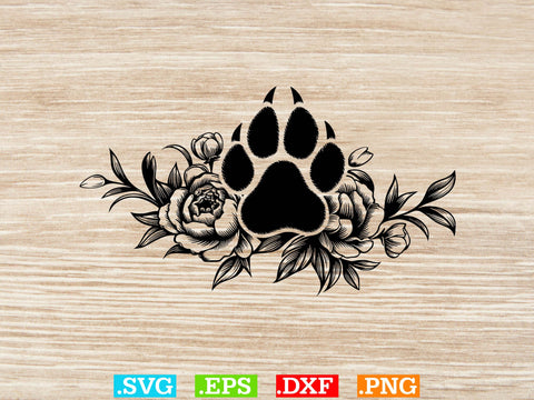 Floral Paws Svg Bundle, Heart With Paws Svg, Pets Lover Svg SVG Creativeart88 