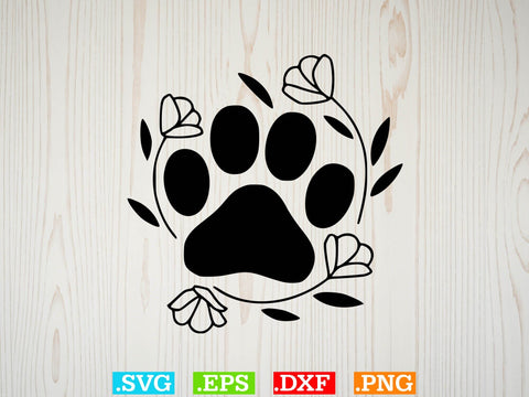 Floral Paws Svg Bundle, Heart With Paws Svg, Pets Lover Svg SVG Creativeart88 