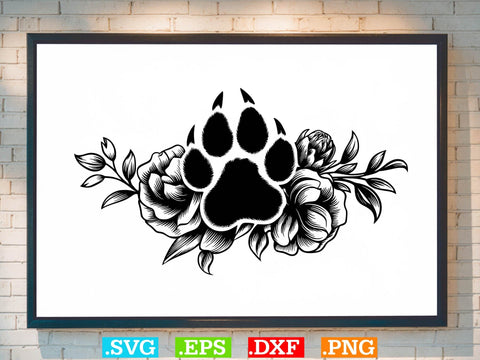 Floral Paws Svg Bundle, Heart With Paws Svg, Pets Lover Svg SVG Creativeart88 