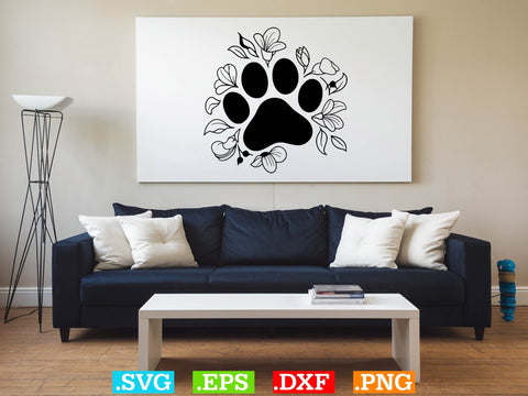 Floral Paws Svg Bundle, Heart With Paws Svg, Pets Lover Svg SVG Creativeart88 