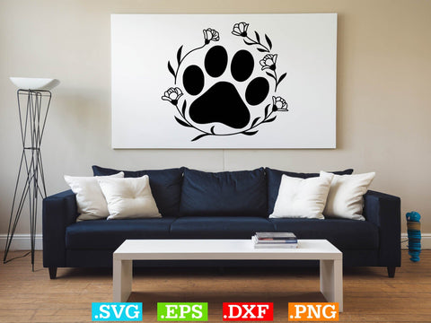 Floral Paws Svg Bundle, Heart With Paws Svg, Pets Lover Svg SVG Creativeart88 