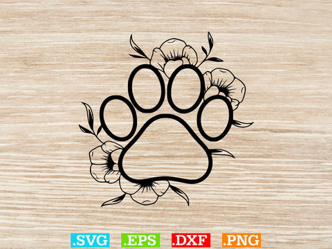 Floral Paws Svg Bundle, Heart With Paws Svg, Pets Lover Svg SVG Creativeart88 