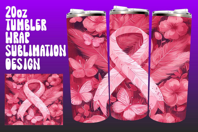 Floral Pink Ribbon Cancer Awareness Sublimation afrosvg 