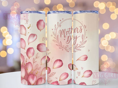 Floral Pink Rose 20oz Tumbler, Floral Mom, Delicate Pink Rose, Happy Mother's Day, Sublimation Design, Tumbler Wrap, Gift For Mom Sublimation SvggirlplusArt 