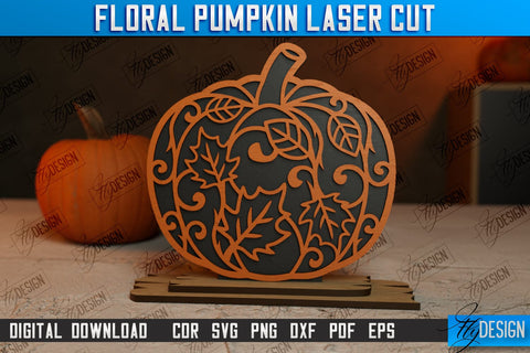 Floral Pumpkin Bundle | Pumpkin Ornaments | Halloween Pumpkin | Halloween Décor | CNC Files SVG Fly Design 