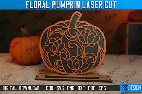 Floral Pumpkin Bundle | Pumpkin Ornaments | Halloween Pumpkin | Halloween Décor | CNC Files SVG Fly Design 