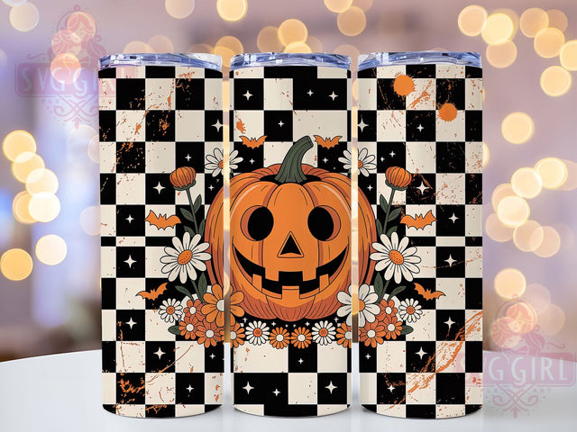 Floral Pumpkin Fall Autumn Tumbler, Fall Flower Cup, Autumn Pumpkin Wrap, 20Oz Sublimation Design, Rustic Fall Drinkware, Cozy Autumn Tumbler, Harvest Season Mug Sublimation SvggirlplusArt 