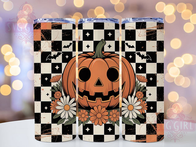 Floral Pumpkin Fall Autumn Tumbler, Fall Flower Cup, Autumn Pumpkin Wrap, 20Oz Sublimation Design, Rustic Fall Drinkware, Cozy Autumn Tumbler, Harvest Season Mug Sublimation SvggirlplusArt 