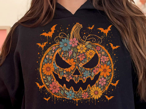 Floral Pumpkin Halloween PNG Bundle SVG DesignDestine 