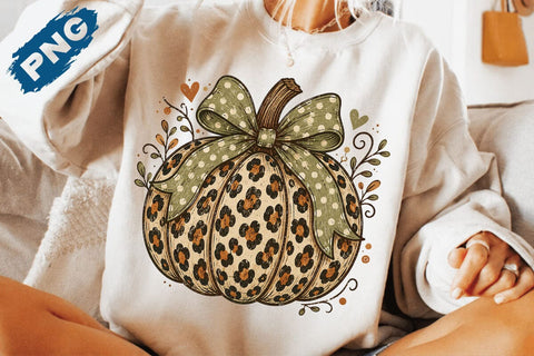 Floral Pumpkin PNG Fall Sublimation Design Gingham Bow Autumn Clipart Rustic Farmhouse Thanksgiving Png SVG DesignDestine 