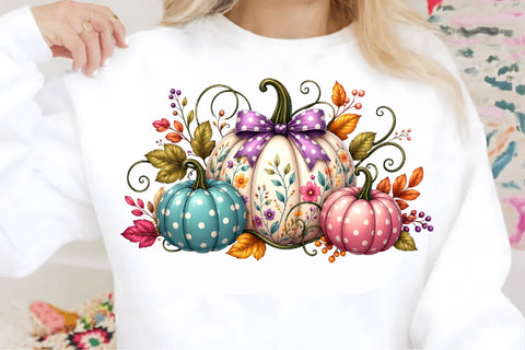 Floral Pumpkin PNG Sublimation SVGArt 