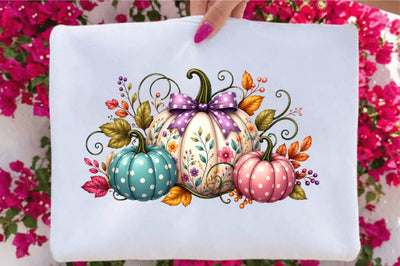 Floral Pumpkin PNG Sublimation SVGArt 