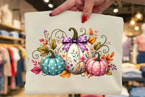 Floral Pumpkin PNG Sublimation SVGArt 